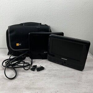 Sylvania Portable 7” Dual Screen DVD Players SDVD8716 Untested*
